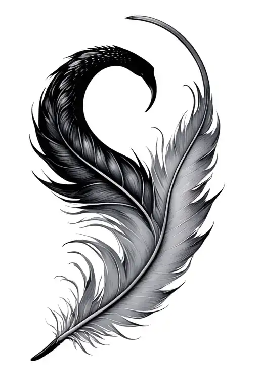 Swan's Feather And Semicolon