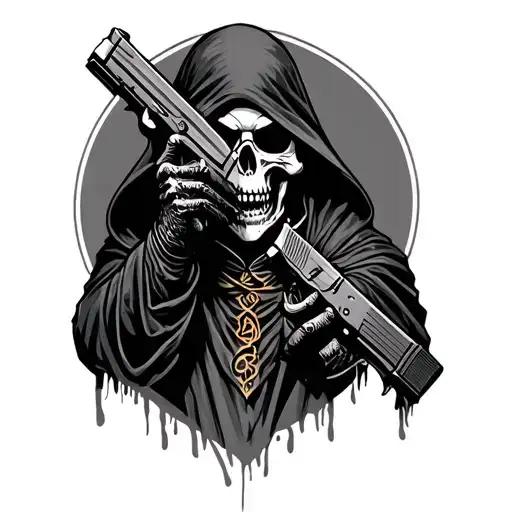 Grim Reaper With Glock