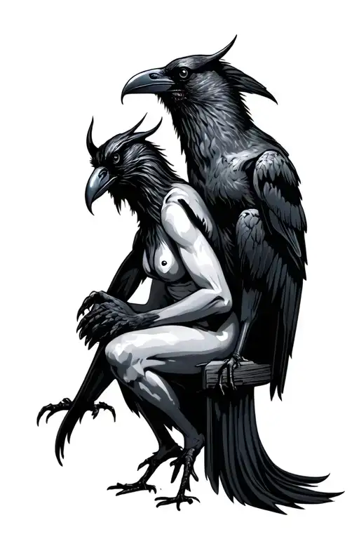 There Should Be A Devil And A Crow Sitting