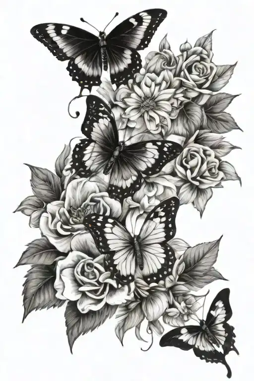 Flowers And Butterflies