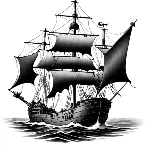 Pirate Ship Navigating