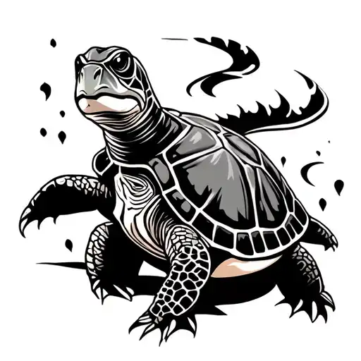 Crush The Turtle Done In Tribal Style