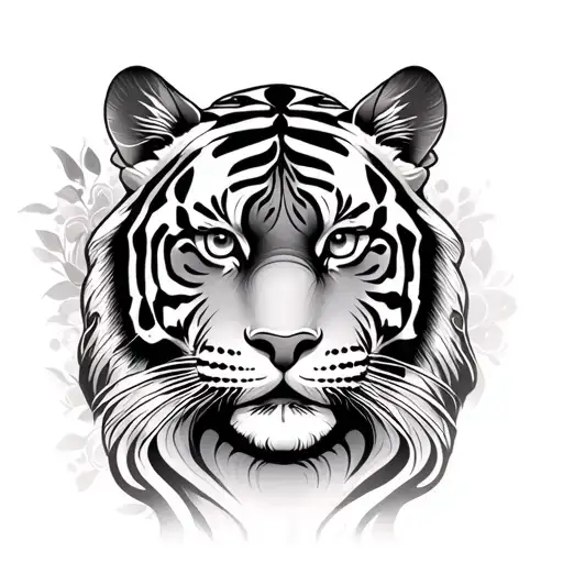 Buddha And Tiger Mix Face Made