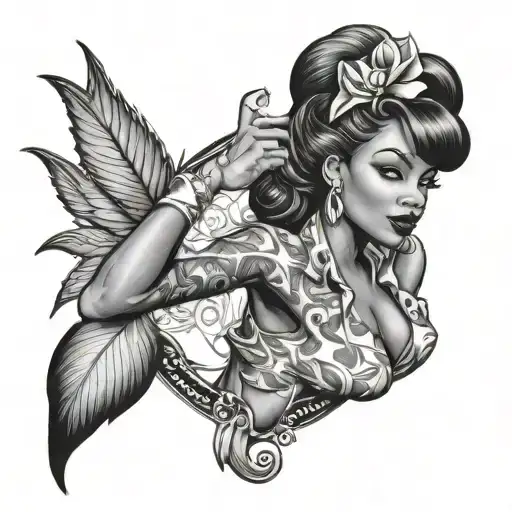 Black Girl Pin Up Girl