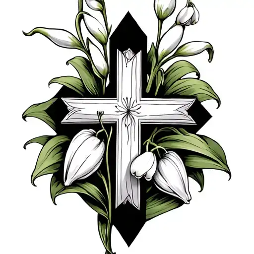 Lily Of The Valley And Cross