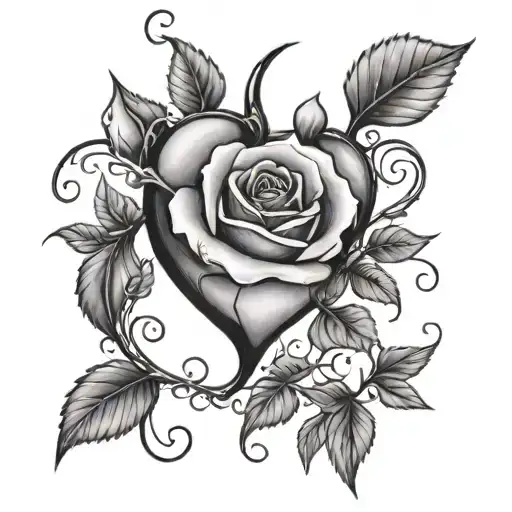 Heart Vines Rose