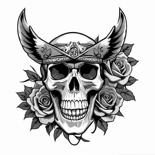 Skull And Roses And Bronco