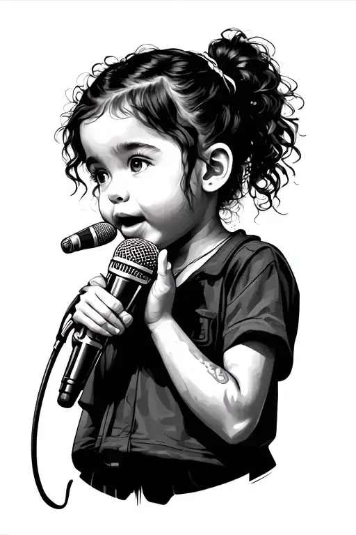 Little Girl With A Microphone