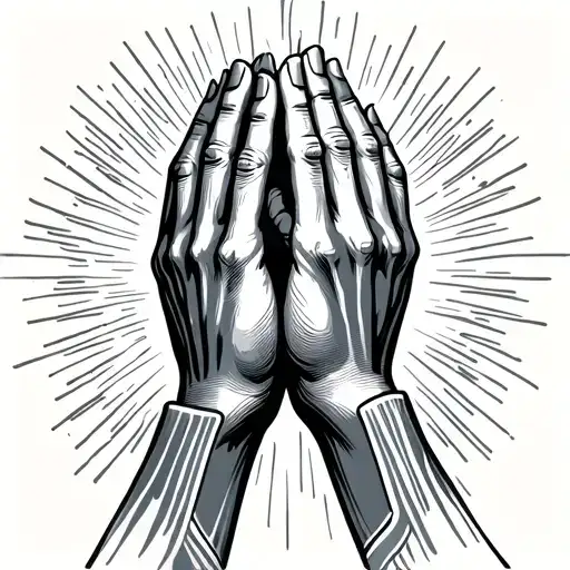 Praying Hands Holding Each Other