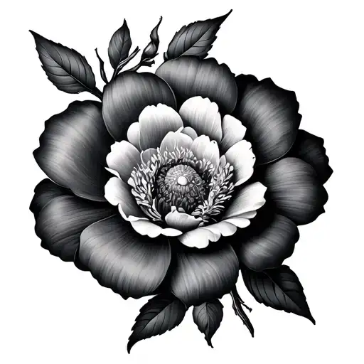 Letter D With Covered In A Love Flower Growing