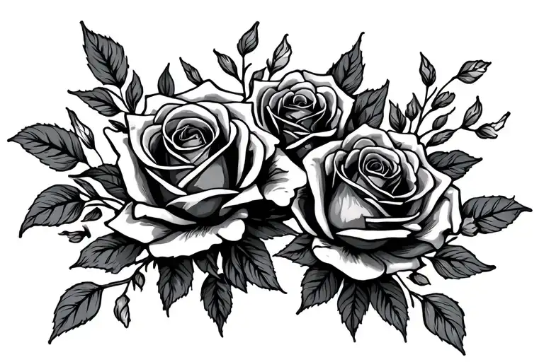 Love You One With Roses Behind