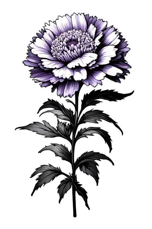 Jonquil Aster Carnation Violet Ribbon Wrapped