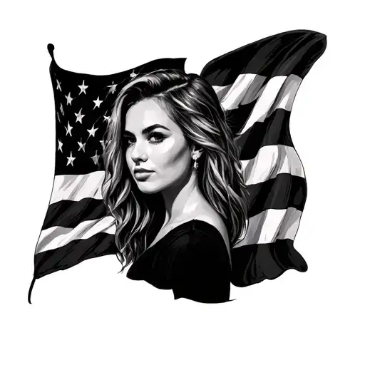 Sierra Chloe Kendall On American Flag