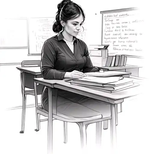 Teacher Teaching In A Classroom Setting