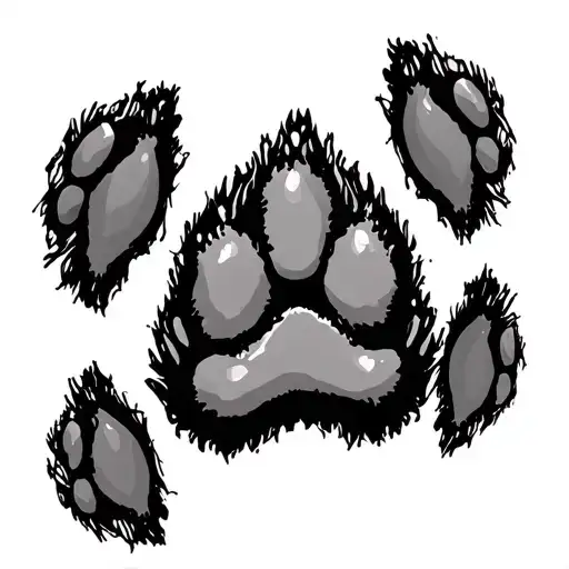 Coffee And Paw Print