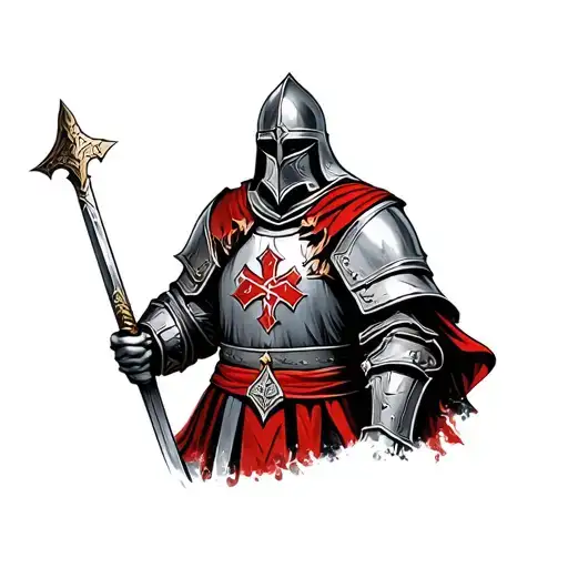Medieval Knights Templar Warrior