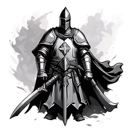 Medieval Knights Templar Warrior