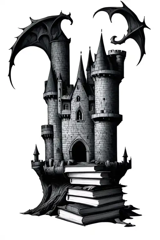 Castle Coming Out Of Books