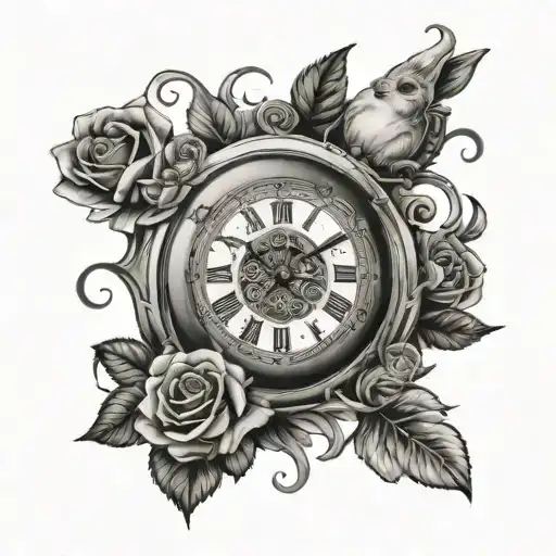 Roses Blooming God Father Clock Face Eyes Play Boy Bunny And King And Queen Cards