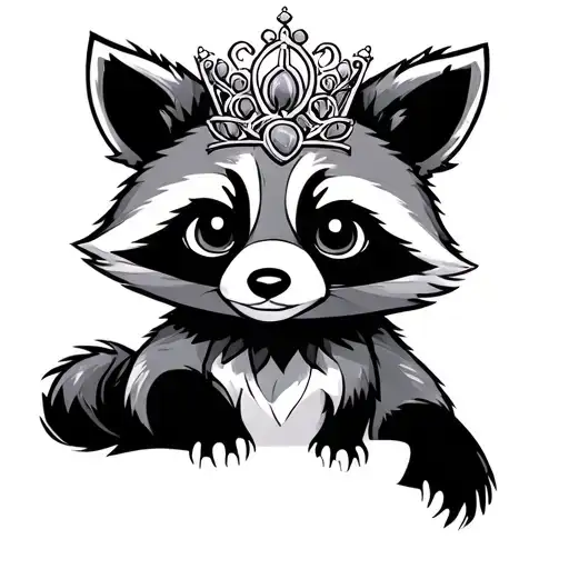 Cartoon Raccoon Princess