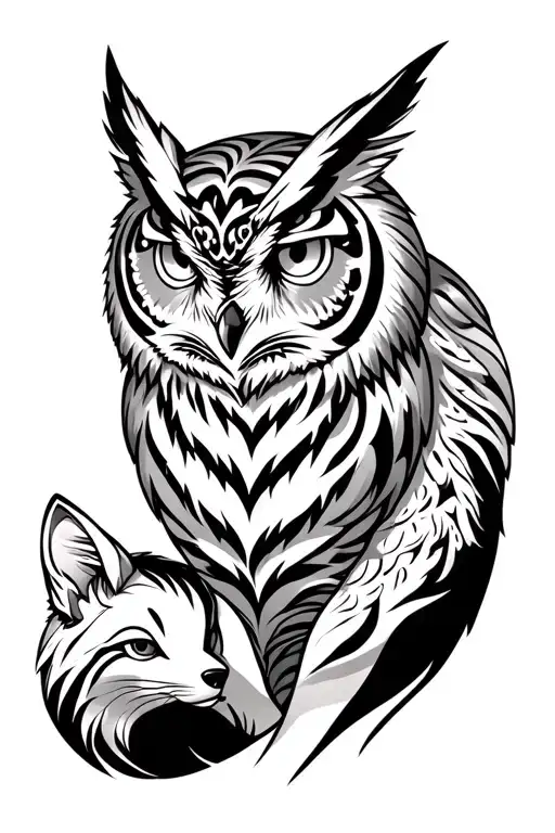 Owl And Tiger And Fox