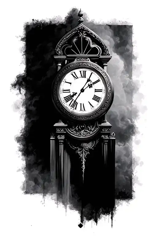 Father Time And Passage Of Time Piece