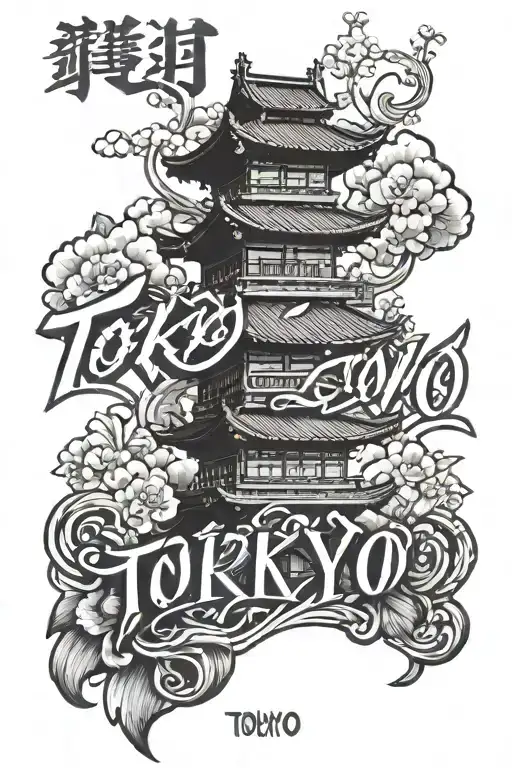 Tokyo Name Tattoo Design