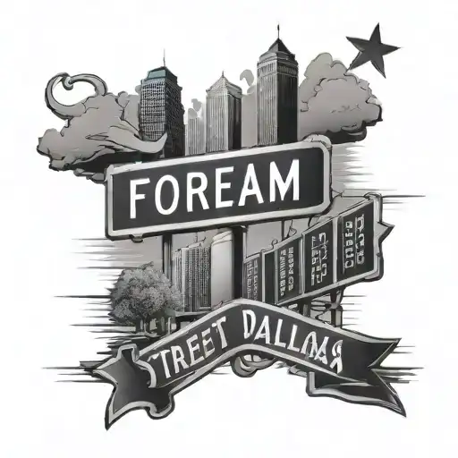 Forearm Street Sign Dallas Texas