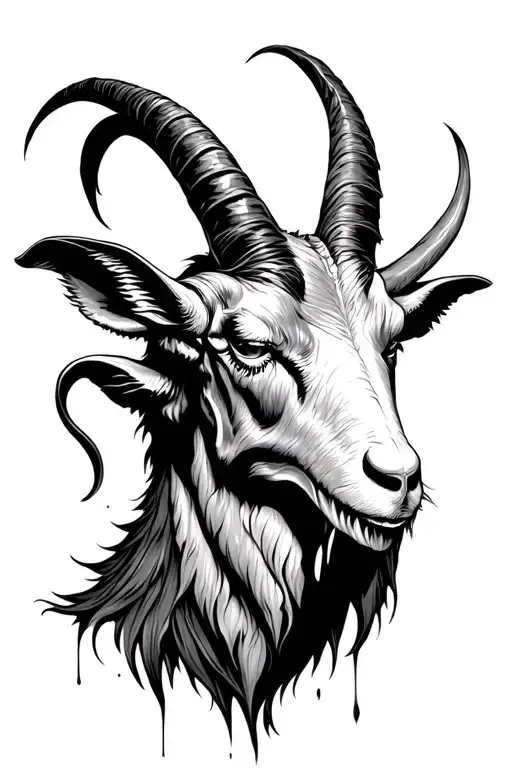 Satanic Goat Head Emerging