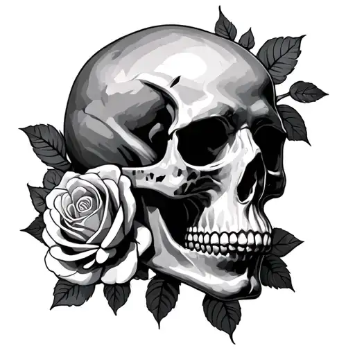 Barouque Skull And Roses