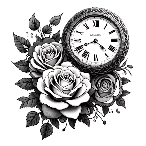 Roses And Clock Wheels