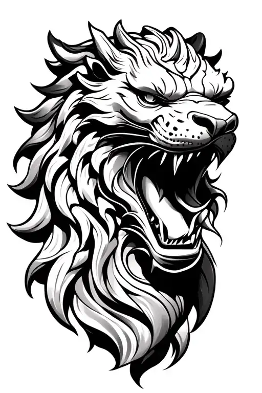 Merlion Aggressive Look