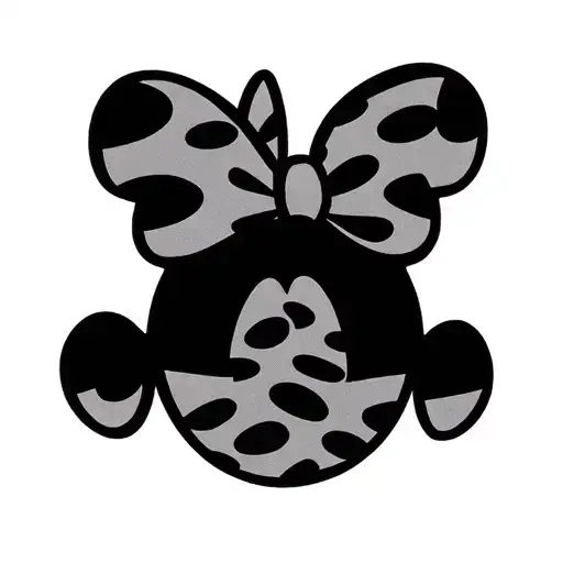 Minnie Mouse Ears Outline Shape