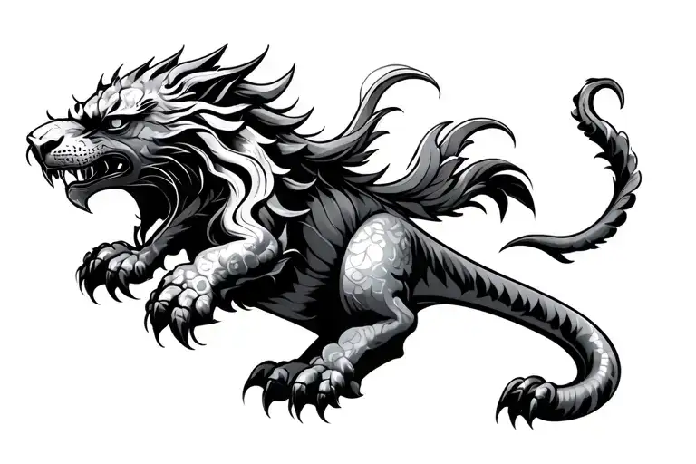 Merlion Aggressive Look Long Tail