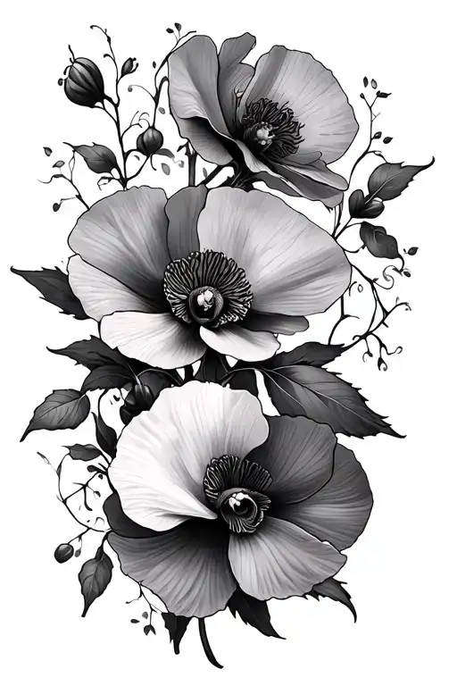 Poppy & Orchid Vine Wrapping