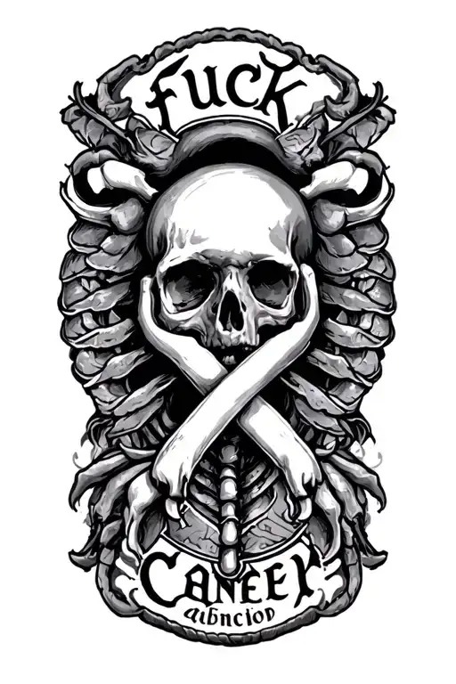 Fuck Cancer Tatoo Design