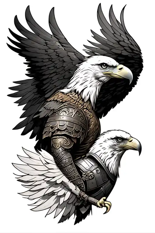 Gladiator And Eagle Forearm