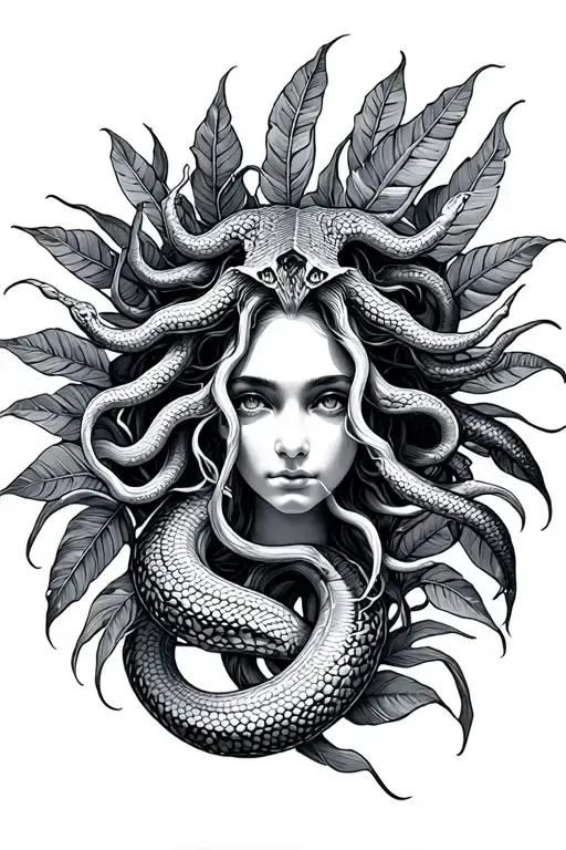 Medusa Snake Palm Leaves