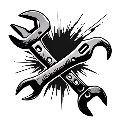 Wrench Crossed Together