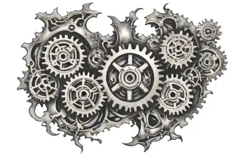 Gears Melting And Smoke Steaming Out Of It