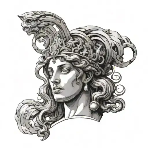 Greek Goddess Bust With Her Face Getting Ripped Off Like In The Scene From House Of Wax