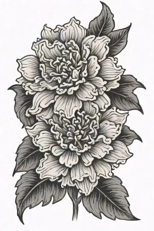 Marigold Flower With Cross