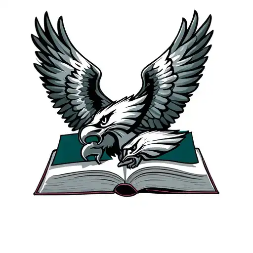 Philadelphia Eagles Wing One Side Of Open Book The Other Side Of Open Book Actual Pages