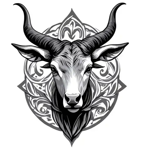 Taurus Sign Intertwined Symbolizing