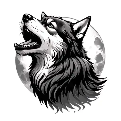 Howling Wolf Howling At The Moon At A Clif