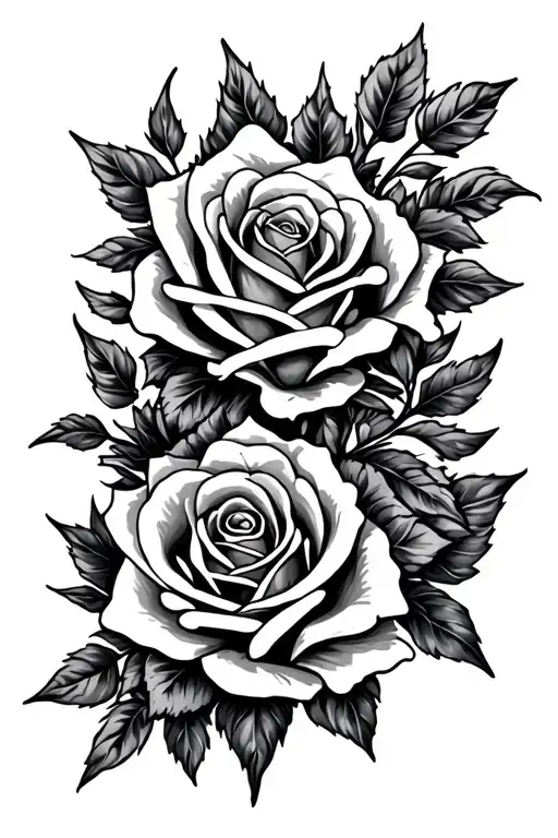 Name In Cursive With Rose Intertwined