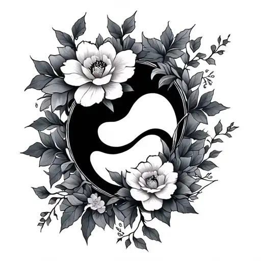 Asian Stomach Tattoo Vines And Flowers For Men