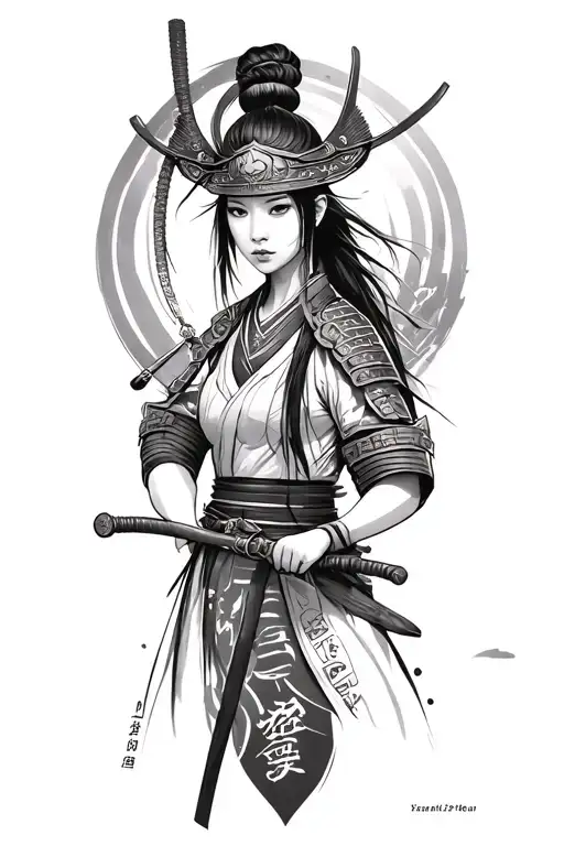Woman Samurai Warrior Notchinese