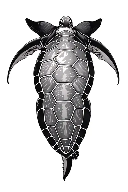 Ocean Creatures Shark Turtle Manta Ray