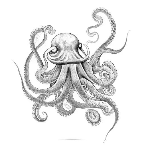 An Octopus Wrapped Around A Palm Tree In The Virgin Islands